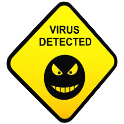 illustration de panneau virus-détecté
